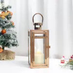 Stainless Steel Candle Holder Lanterns Rose Gold Hanging Lantern Candlestick Light for Indoor Outdoor Weddings Party Home Decor