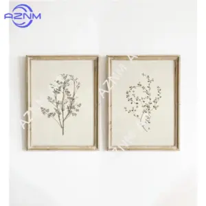 2pcs  Pieces of Frameless Retro Plant Printing,Cottagecore Printing,Wall Decor,French Country Plant Printing,Flower Nursery Wall