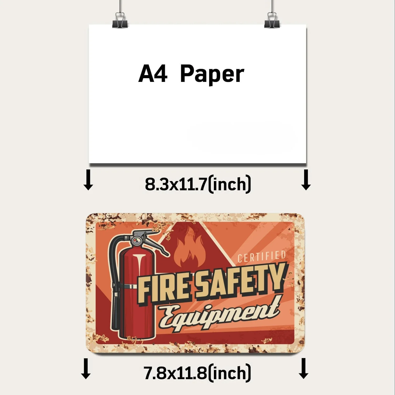 Fire Safety Warning and Fire Safety Exit Metal Aluminum Sign Plaque For Public Place Company Home Club Bar Hotel Cafe Wall Decor - Image 4