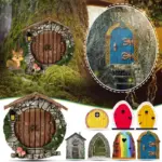 Gnome Elf Fairy Door Fairy Door Miniature Courtyard Wooden Tree Decoration Wooden Decoration Garden Decorations