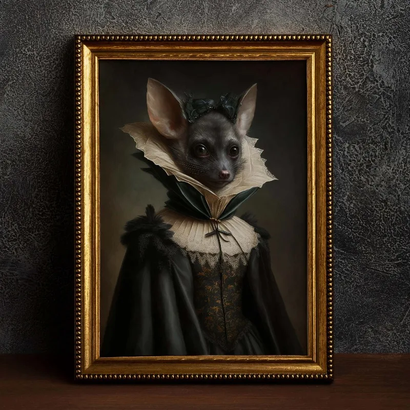 Victorian Dark Academia Witch Gothic Animals Raven Bat Rat King Black Cat Poster Canvas Painting Wall Art Pictures Home Decor - Image 2