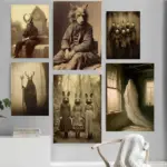 Dark Academia Art Grotesque Aesthetics Poster Home Office Wall Bedroom Living Room Kitchen Decoration Painting