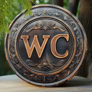 Distinctive Multipurpose WC Sign Wall Hanging: Vintage - Style Restroom Marker Perfect for Home and Business Door Decor