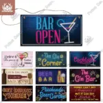 Putuo Decor Wine Signs Wooden Alcohol Plaque Wood Bar Plaque for Wood In Bar Pub Wall Decoration Door Hanging Sign Home Decor