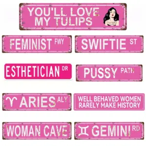 Vintage Metal Aluminium Signs Funny Women Cave Swiftie ST Retro Signs For Bar Club Man Cave Home Room Kitchen Wall Art Decor