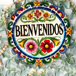 1PC  Rustic Spanish Sign |Vintage Wall Art for Kitchen, Bar, or Patio Decor | Indoor/Outdoor Welcome Decor with Cultural Charm
