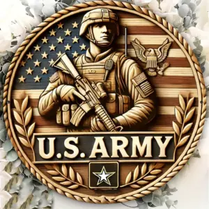 1pc,"Vintage U.S. Army Aluminum Wall Art , Dining Room, Coffee Bar & Living Room Decor , Home Decor Lovers - Perfect Gift