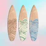 1pc/3Pcs Wooden Beach Decoration Surfboard Wall Decoration Summer Surfboard Wall HangingTropical bedroom living room decoratio