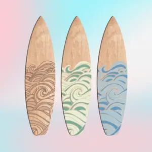1pc/3Pcs Wooden Beach Decoration Surfboard Wall Decoration Summer Surfboard Wall HangingTropical bedroom living room decoratio