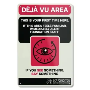 SCP Vintage Metal Wall Sign - Retro Décor for Living Room Bedroom Indoor Outdoor