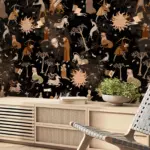 Medieval Wallpaper Peel and Stick,,Dark Academia Wall Mural, Mysterious Astrology Wall Decor,Self-adhesive Or Tradition Un-paste