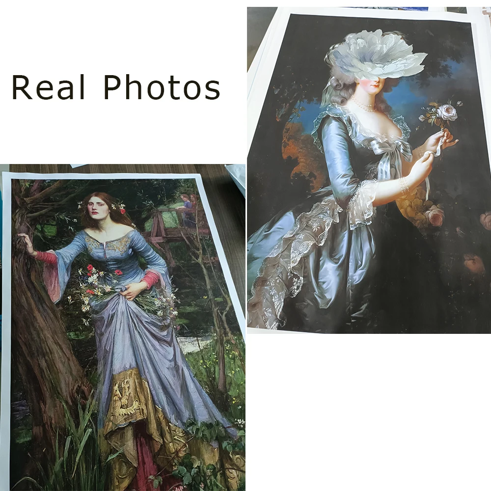 Funny Altered Art Portrait Poster Dark Academia Rococo Print Vintage Pastel Portrait Canvas Painting Bubblegum Baroque Art Print - Image 6