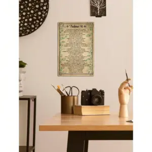 Putuo Decor Spanish Vintage Metal Tin Sign Salmo 91 Wall Art 7.8x11.8 Inch Farmhouse Home Decor