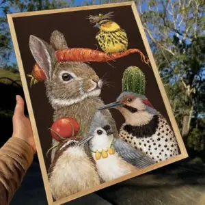 Rabbit Bird Duck and Sheep Canvas Painting Wall Art Pictures Animal Poster Print Drawing For Living Room Home Decoration