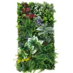 50 × 100Cm Artificial Simulated Plant Wall Indoor and Outdoor Wall Fake Green Plant Decoration Wedding Exhibition Door Balcony