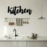 1pc Kitchen Art Letter Wall Sign, Metal Wall Art Ornament, Aesthetic Wall Decoration Retro Metal Hanging, Wall decoration