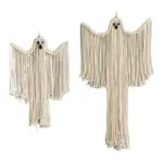 M-Modern-2PCS Halloweenparty Macrame Wall Hangings Witchy Spooky Home Decor Dark Academia Gothic Boho Art