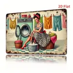 "Laundry" metal iron sign - indoor and outdoor hanging decoration for home, kitchen, dining room, bedroom, garden, bathroom,