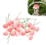 50Pcs Pink/Purple Foam Mushrooms Miniatures Fairy Garden DIY Bottle Landscape Decorative Mushroom Home Decoration Crafts