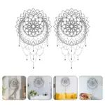 2pcs Datura Flowers Stickers Removable PVC Wall Decor Dark Academia Room Decals Home Decor Wallpapers Eco Friendly No Residue