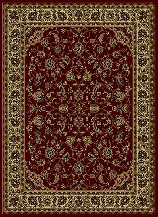 Classic Red Oriental Area Rug Elegant Floral Pattern Persian Style Carpet for Living Room Home Decor Machine washable