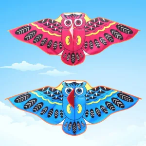 1 x DIY Painting Kite  Children Kids Colorful Cartoon Owl Flying Kite Outdoor Tool With Kite Line Easy Fly Kite Toys