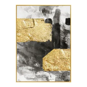 100% Hand Painted Gold Color Foils Oil Painting On Canvas Wall Pictures Canvas Painting For Living Room Home Decor no Frame