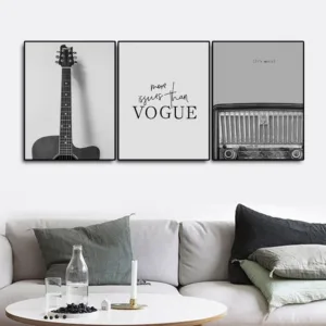 3 Pieces Black and White Poster quotes Canvas Painting Street Art Vogue Retro Posters and Prints Wall Picture Home Decoration