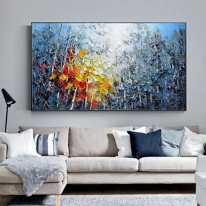 Christmas Abstract Modern Landscape Handmade colorful Abstract Style Thick Oil Painting on Canvas For Home Decorative Wall Art