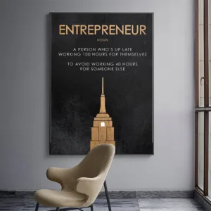 Entrepreneur Motivational Quote Canvas Wall Art Canvas Wall Picture Print on Canvas for Home Decor