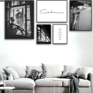 Abstract Art Canvas Fashion Poster Black White Wall Painting Print Nordic Decoration Picture Living Room Scandinavian Home Decor