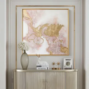 Abstract Black Gold Oil Painting on Canvas Wall Art Pictures for living Room Scandinavian Home Decor Nordic