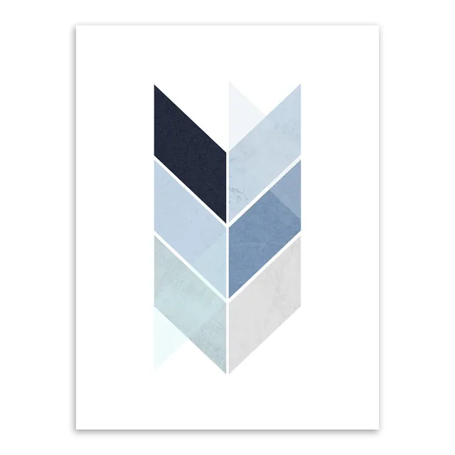 Abstract Blue Geometric Shape Art Vintage Print Poster Minimalist Hipster Wall Art Picture Nordic Home Decor Painting No Frame - Image 5
