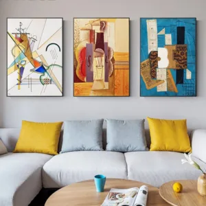 Abstract Famous Painting Big Tableaux Big Picasso Poster Print Colorful Wall Art Decor for Living Room Abstracto Cuadros Salon
