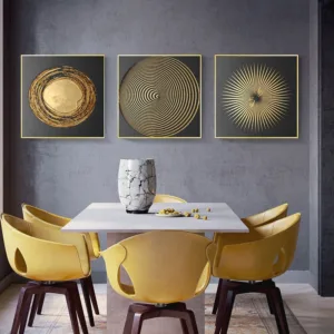 Abstract Gold Black Luxury Nordic Canvas Art Painting Home Decor Wall Art Retro Print Living Room Vintage Minimalist Picture