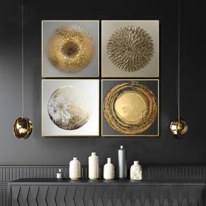 Abstract Gold Luxury Posters Nordic Canvas Art Painting Home Dec