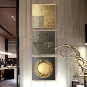 Abstract Gold Luxury Posters Nordic Canvas Art Painting Home Decor Wall Art Retro Print Living Room Vintage Minimalist Picture