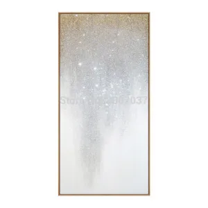 Abstract Gold silvery Modern home Decorative 100%hand painted ab