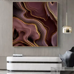Abstract Golden Pink Birds Canvas Painting Modern Pink Gilt Poster Print Cuadros Salon Decor for Living Room Luxurious Wall Art