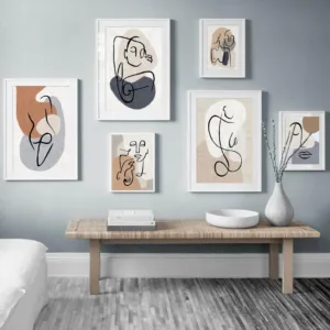 Abstract Line Color Block nude Body Art Nordic Posters And Prints Wall Art Canvas Painting Wall Pictures For Living Room Decor