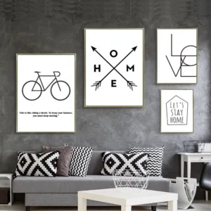 Abstract Painting Love Poster Nordic Decoration Home Poster Black And White Canvas Wall Picture For Living Room Cuadros Unframed