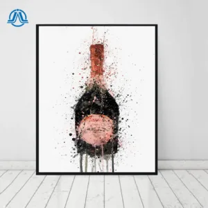 Abstract Scrawl Champagne Wall Art Spraying Canvas Painting Nordic Posters And Prints Wall Pictures For Living Room Salon Decor