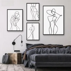 Abstract Sexy Woman Body Line Canvas Poster Nordic Decoration Picture Wall Art Print Painting Minimalist Scandinavian Home Decor