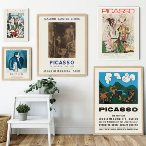 Abstract Vintage Painting Pablo Picasso Exhibition Canvas Posters and Prints Museum Modern Gallery Wall Art Picture Home Decor