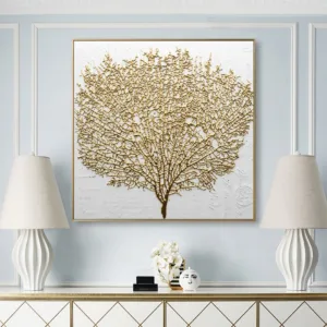 Abstract Wall Art Canvas Paintings Golden Tree Circle Posters and Prints Nordic Decoration Home Wall Pictures for Living Room