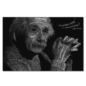 Albert Einstein Poster Prints Motivational Celebrity Quote Silk Wall Picture Home Decor Abstract Wall Art 60x90cm 24x36" 12x18"