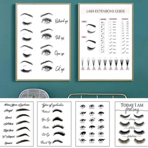 Art canvas poster lash-extensions Technician Guide modern abstra