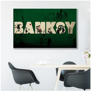 BANKSY Letter Graffiti Pray Canvas Painting Wall Pictures For Living Room Home Decor Modern Wall Art Posters And prints
