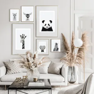 Baby Animals Poster Nordic Canvas Painting Safari Nursery Wall Art Print Modern Picture For Kids Room On The Wall Home Decor