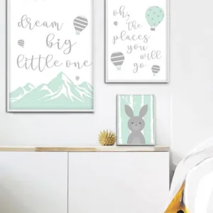 Baby Nursery Wall Art Canvas Painting Woodland Animal Posters and Prints Nordic Kids Decoration Pictures Children Bedroom Decor